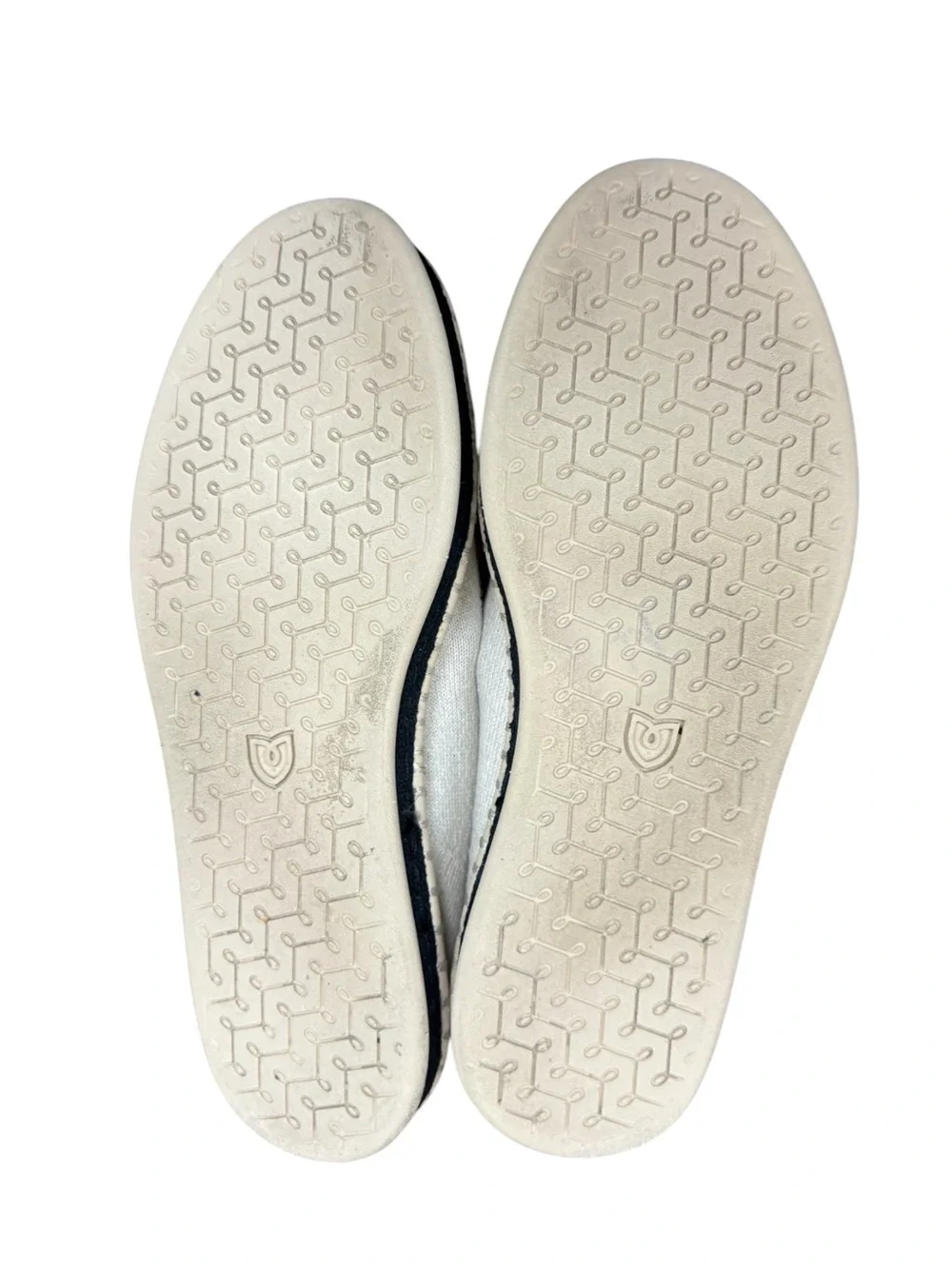 Rothy's The Espadrille Boardwalk Flats In Cream And Black Size 6